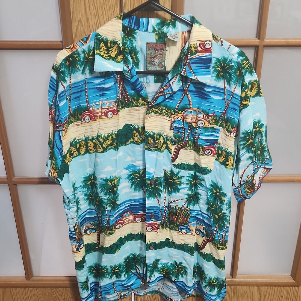 Pineapple Connection Mens Hawaiian Button Up Shirt